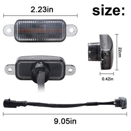 Sidaqi 6LED 18W Amber Car Front Grille Warning Lights Amber Daytime Running Lights DRL Front Bumper Cover Lamp Fit for SUV Fo-rd F-150 Raptor 2014-2020 Waterproof