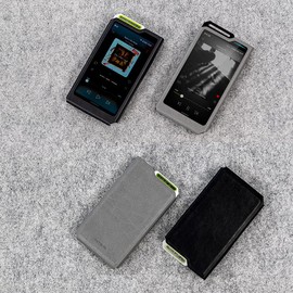 MITER MITER Case for HiBy R4, Handmade Artificial PU Leather Cover for hibyr4 (Gray)