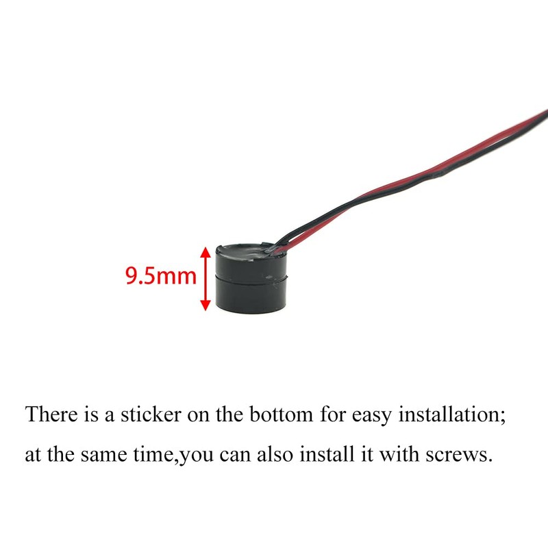 Hahiyo YMD-12095 Electronic Buzzer Alarm 5V DC 12x9.5mm Beep Continuous