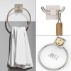 RUACQ Towel Ring for Bathroom 2pcs,Square Base Hand Towel Holder