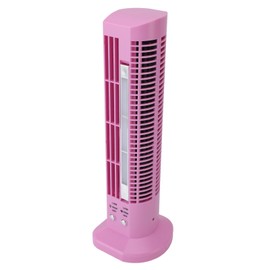 Generic Desktop Tower Fan, Small Portable Bladeless Quiet Personal Fan Lightweught USB Powered Cooling Device with Light, for Home Office Travel (Pink)