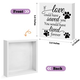 Dog Memorial Gifts for Loss of Dog Pet Memorial Wooden Box Sign Desk Decor Sign Sympathy Gift for Loss of Dog Cat Pet Loss Gift Pet Bereavement Remembrance Gift In Memory of Dog Cat