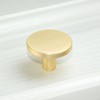 IAFVKAI Cabinet Knobs, 2 Pack Brushed Brass Kitchen Cabinet Knobs