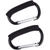 2 Packs Large Stroller Hooks, Aluminum Grocery Bag Handle Organizer