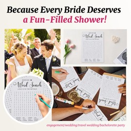 Leislite - Juegos de despedida de soltera, bodas, despedidas de soltera, fiesta de compromiso, 50 invitados, búsqueda de palabras