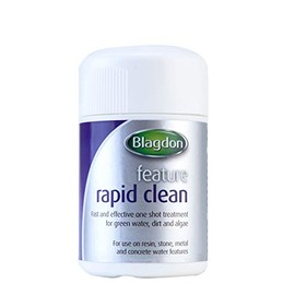 Blagdon Water Feature Rapid Clean, Fast Acting, Effective, One-Shot Treatment for Removal of Green Water, Dirt & Algae, for Use on Resin, Stone, Metal & Concrete Features, 100g