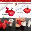 letsFix Chicken Water Cups for PVC with Tee (8 Pack),