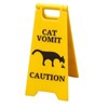 Cat and Dog Vomit Caution Sign 6 Pack Funny Pet