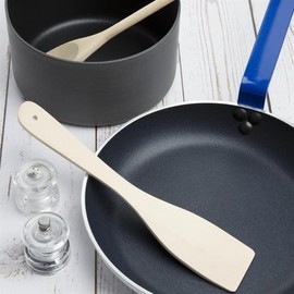 Vogue Wooden Spatula 305 mm/12 inch, Length: 305mm, Brown, Birch Wood, High Heat Resistant, Will Not Damage Non-Stick Cookware, Professional & Home Kitchen Use, D044