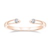 Mameloly Wedding Bands for Women Rose Gold Open Stackable CZ