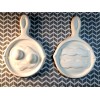 Handmade Ceramic Bisque wall Plaque Beacon & Eggs 2 Pcs