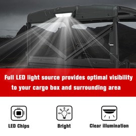 LitMiRaCle Rear LED Work Light for Polaris Ranger XP 1000/Crew 2018-2024, Rear Cargo Light for Ranger 1000/Crew 2020-2024, Replace OEM # 2889672, 1PCS