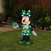 Inflatable St. Patrick's Day Minnie Mouse by Gemmy Airblown - Green, 3.5 ft Tall
