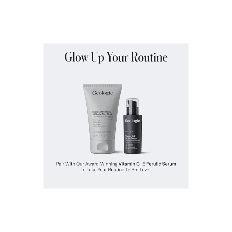 Geologie Lingtoolator icro Exfoliator & 3 Minute Clay Mask |