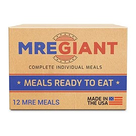 XMRE Giant Meals Ready to Eat (MRE) | Military Grade Ration | Extended Shelf Life | No Refrigeration | For Law Enforcement, Emergency Food Supply & Outdoor Enthusiasts | 12 Meals | 12 Menus | USA Made