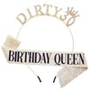 1 Piece Crown Rhinestone Headband, 1 Piece Letter Shoulder Strap,