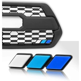 Unbranded For Toyota Accessories Tri-color Front Grille Cover Badge Emblem Car Decor Blue