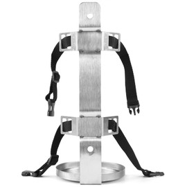 QWORK Fire Extinguisher Bracket – 2 Pack Stainless Steel Brackets, 5-1/2 Inch Diameter for 5 Pound Fire Extinguishers (5 - 8.8 lbs),