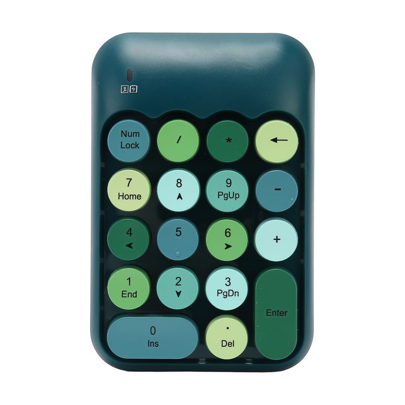 2.4GHz Wireless Numeric Keypad 18 Keys Retro Color Round Keycaps