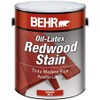 Behr 00901 Flat Oil-Latex Redwood Stain 1 Gal., Solid Color