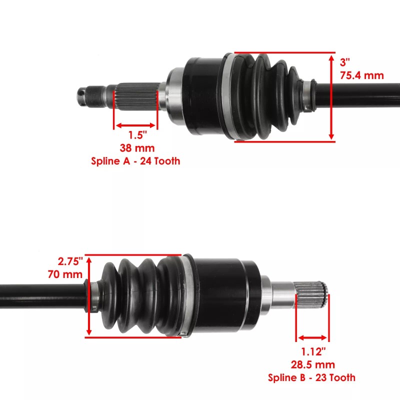 Caltric Front Right CV Joint Axle fits Honda MUV700 Big