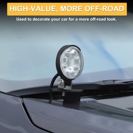 HIRUFAIT Hood Hinges Ditch Light Mount Bracket Compatible with Honda Pilot 2003-2008, Hood Hinge Mount Brackets for Led Work Lights, Carbon Steel (Style A, 16-22)