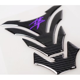 REVSOSTAR Real Carbon Fiber Motorcycle Tank Pad Gas Oil Fuel Tank Pad Vinyl Decal Tank Protector Motorcycle Stickers For HAYABUSA All Models（Purple)