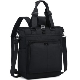 Mygreen Laptop Backpack 15.6 Inch Stylish School Computer Backpack Messenger Tote Bag Water Repellent College Casual Daypack with Headphone Hole Travel Business Work Bag for Men Black