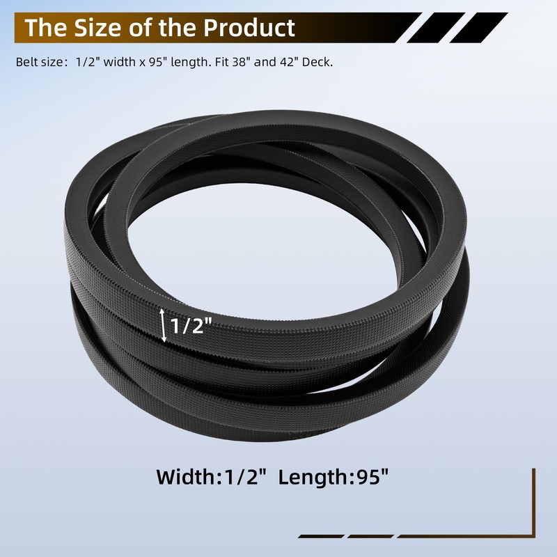 144959 Mower Deck Belt for 42'' Craftsman LT1000 LT2000 LT3000,