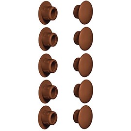 cyclingcolors 10 x Cover Caps Plastic Blind Hole Plugs Blanking Plugs Cover Furniture (Diameter 8 mm / Deer Brown RAL 8007)
