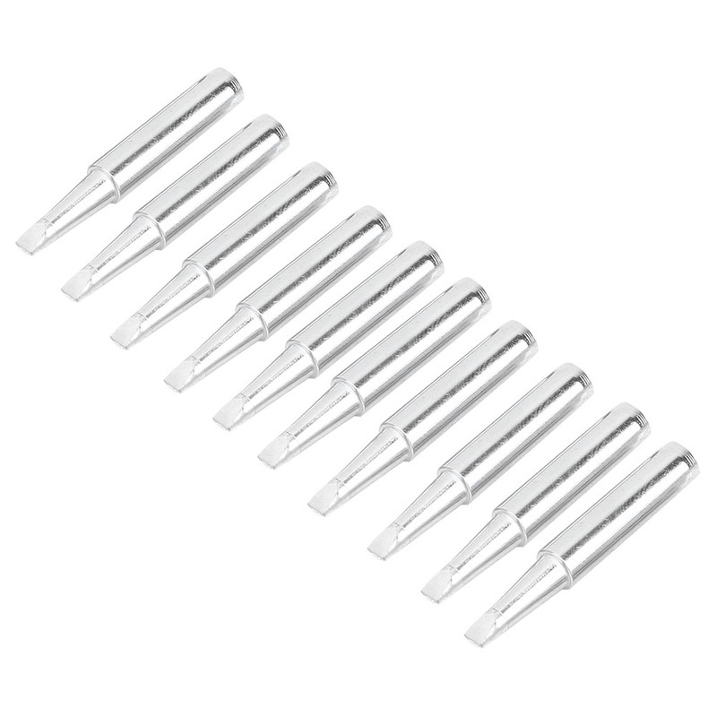 10Pcs Solder Iron Tip Brass Internal Heating Lead Free Soldering