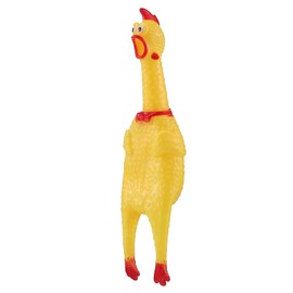 TOYANDONA 1Pc Giant Rubber Screaming Chicken Rubber Squawking Chicken Squeeze Tricky Toy Noisemaker for Dogs Pets