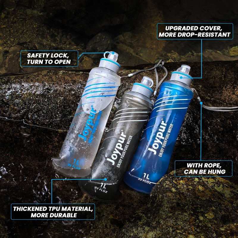 joypur Water Filter Survival - Collapsible Water Bottle with Filter