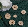 100 wooden buttons, natural handmade with love, in sizes 25