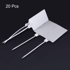 sourcing map Plastic Zip Ties Seals Anti-Tamper 255mm Length Large Size for Container Luggage, White, Pack of 20