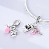 NARMO 925 Sterling Silver Charm Car Keys Dangle Pendants for