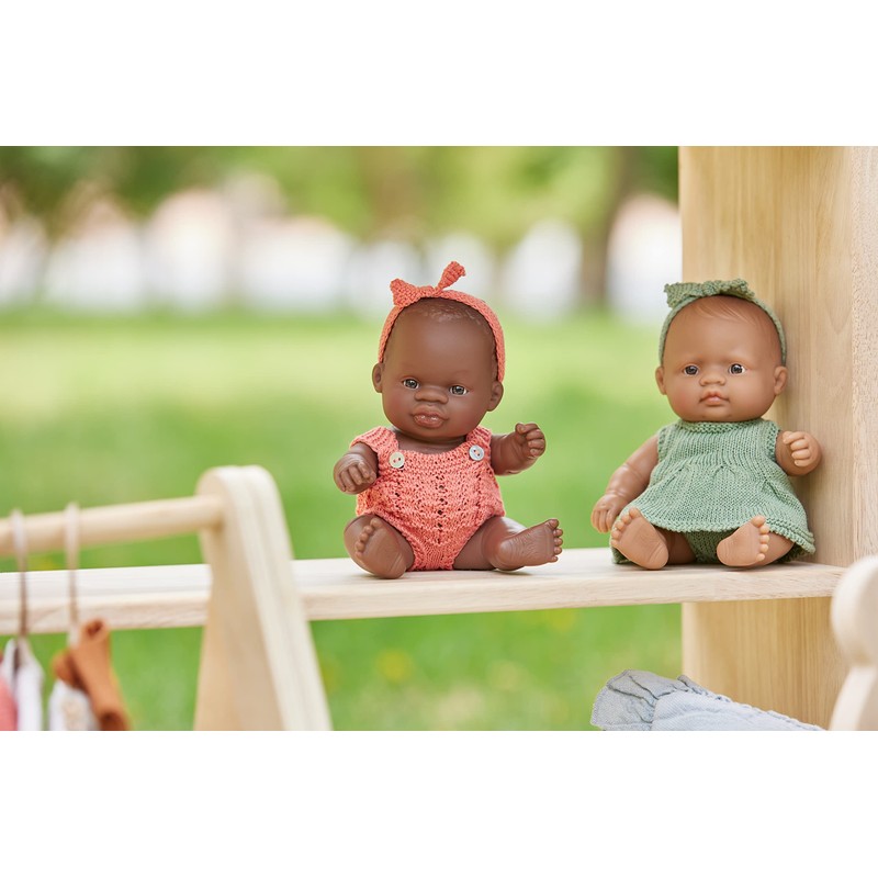 Babypuppe afrikanisches Mädchen 21cm-31144