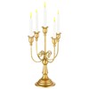 5 Arms Metal Candelabra Gold Candle Holder Modern Decorative Centerpiece