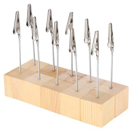 10pcs Note Clamp, Wooden Base Alligator Clip Holder, Photo, Number Table Cards, Memo Holder, with, for Wedding Gifts, Offices, Home Decorations