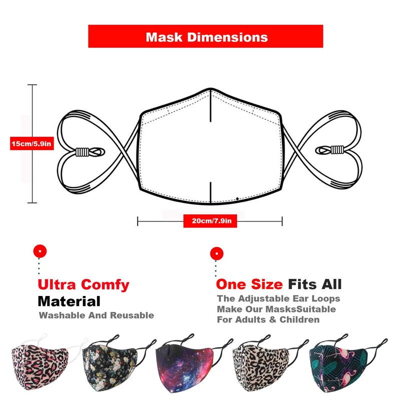Generise Reusable Face Mask Adjustable Face Mask x3 - Breathable