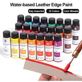 WUTA 30ml Professional Leather Edge Paint Oil Dye Edge Dressing Color Coats Leather Finish Supplies (Golden brown;30ml)