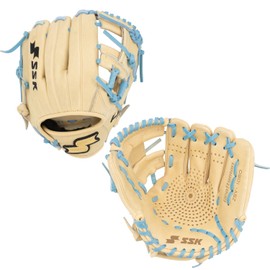 SSK Z5 Craftsman Youth Baseball Glove – 10.5” – 11” – 11.25” – 11.5” Right & Left Hand Throw (Camel/Columbia - I Web, 10.5" - Left Hand Throw)