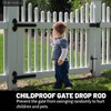 12" Heavy Duty Cane Bolt Gate Drop Rod Hardware Ground