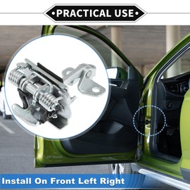 VekAuto Door Check Strap Stopper Limiter Compatible for Peugeot Partner 1996-2015, Durable Metal Silver Tone Front Left Right Door Check Bracket Stop