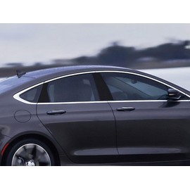 Rvinyl Pillar Post Pre Cut Window Trim Kits in Gloss Black Compatible with 200 2011-2014 Sedan - Adhesive Backs