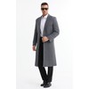 APTRO Men's Wool Trench Coat Full Length Fleece Lining Top