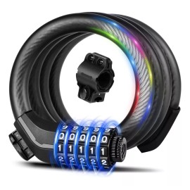 Candado Combinacion Cerradura1.5m Flexible 5dígito Bici Moto