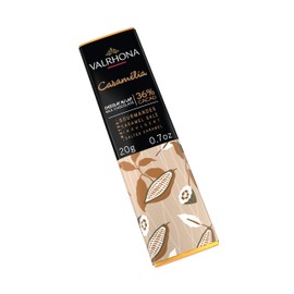Valrhona Premium CARAMELIA 36% STICK 20G Smooth and Creamy Caramel Inspired Chocolate with Salted Butter Flavor Notes, French Gourmet Delight, Box of 50 Mini Bars