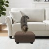 CAROLMADE Small Foot Stool Ottoman Footstool with Legs Under Desk