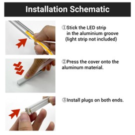 HAMRVL 10-Pack 3.3Ft/1M 10×10mm LED Aluminum Channel System for Wood Slat Wall Panels, U Shape LED Channel Profile with Mounting Accessories, LED Strip Lights Diffuser for Acoustic Panels Home Decor